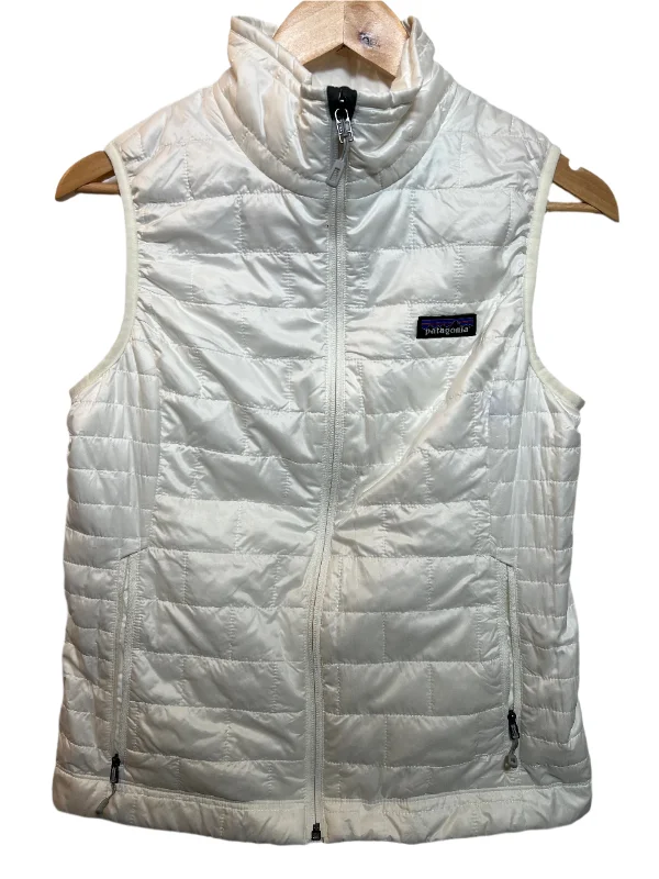 sophisticated evening coat for women -Patagonia Women's White Gilet Puffer (Size S)