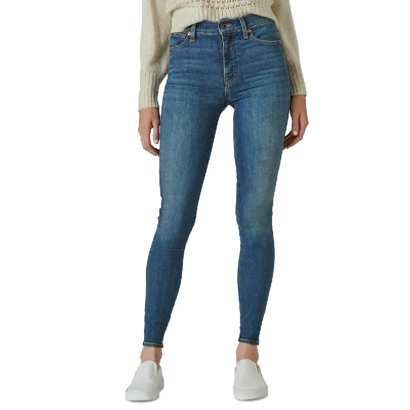 high-rise distressed jeans for women -Lucky Brand Women's High Waist Skinny Jeans Blue Size 2 - 25