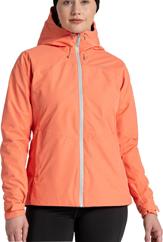 oversized women's coat -Craghoppers Loretta Womens Waterproof Jacket - Orange