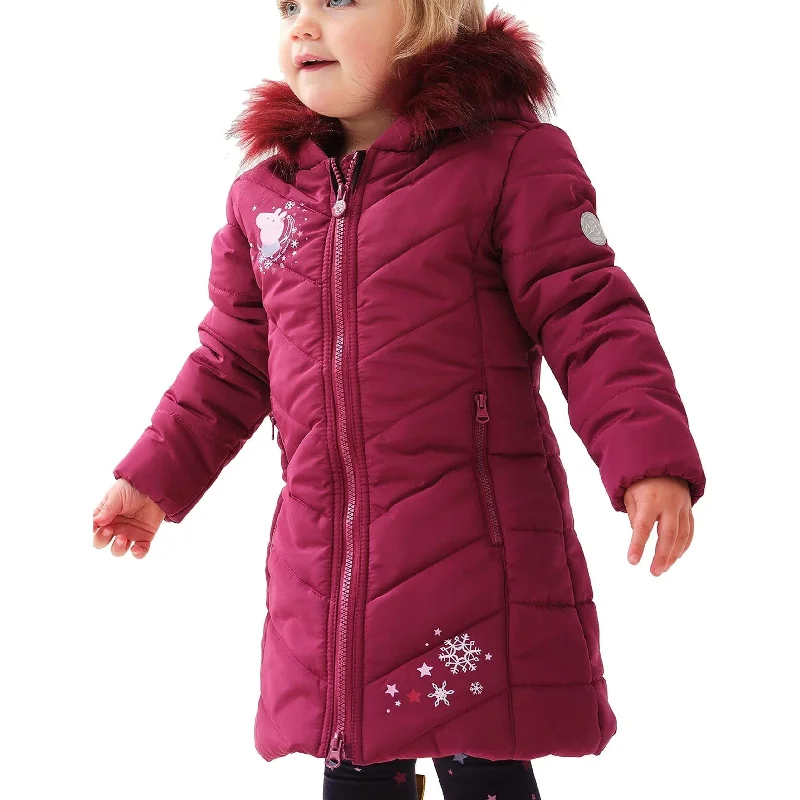 women's cropped bomber jacket -Regatta Peppa Pig Junior Padded Jacket - Red