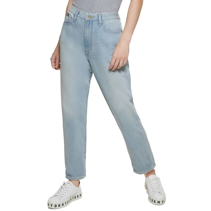 high-rise wide-leg denim jeans -Dkny Women's Broome High Rise Vintage Jeans Blue Size 31