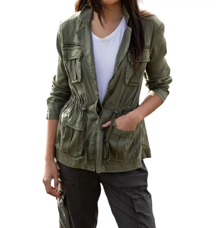 waterproof windproof raincoat for women -Nola Jacket In Olive