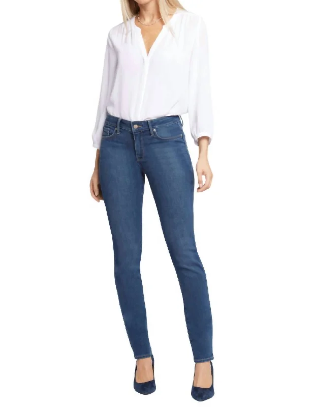 high-rise wide-leg denim jeans -Alina Skinny Jeans In Reverence