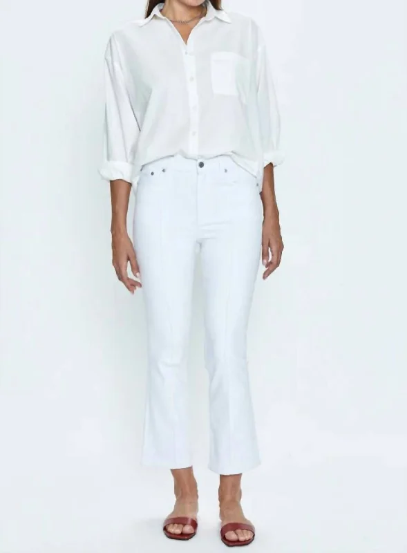 ladies' oversized denim pants -Lennon Jeans In Le Blanc