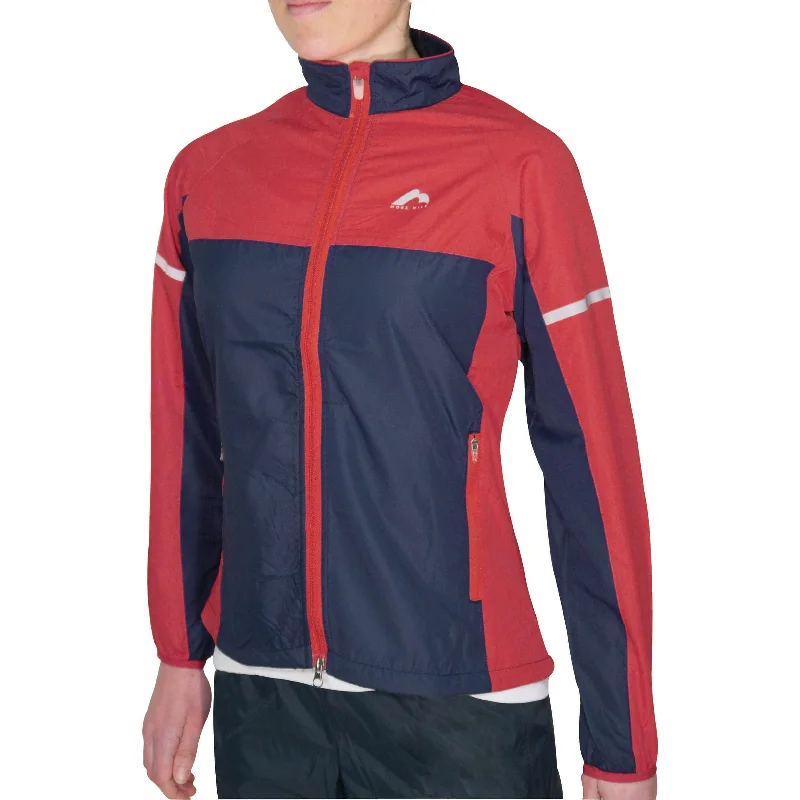 women's oversized corduroy jacket -More Mile Select Woven Womens Running Jacket - Red