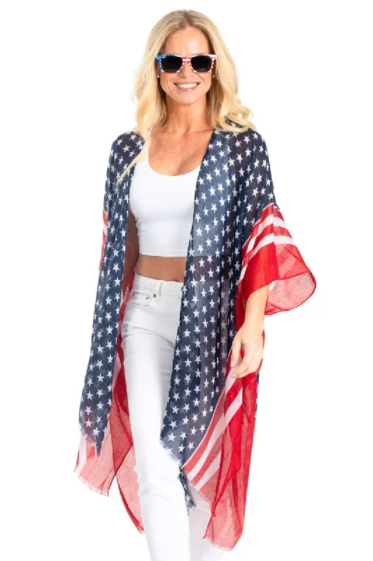 women's v-neck t-shirt -Women's Stars and Stripes Vest Topper