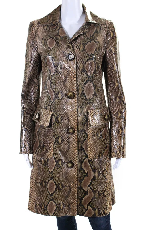 professional work blazer for women -Michael Kors Snakeskin Coat