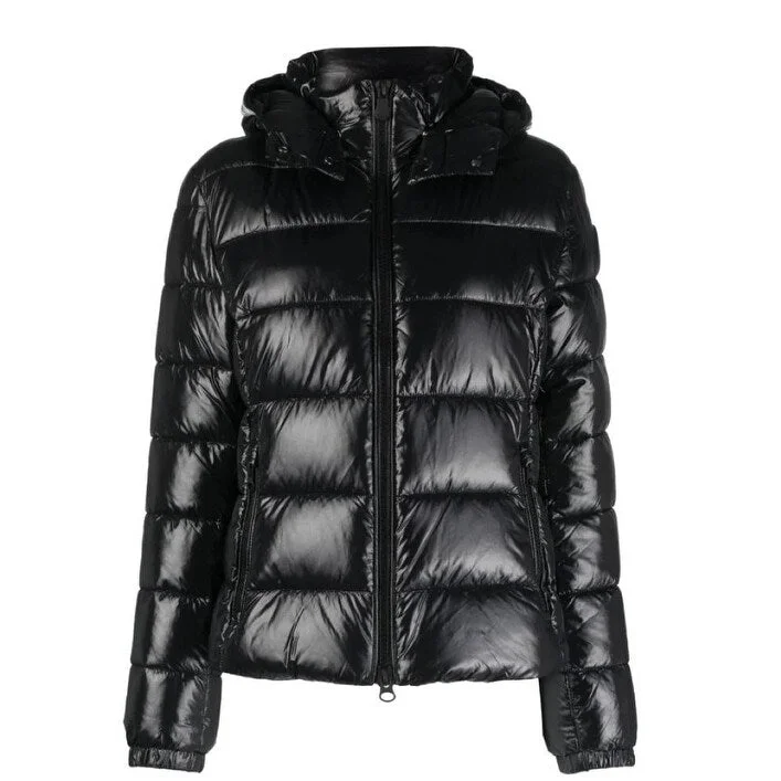 ladies' quilted coat -Save The Duck Women's Cosmary Hooded Puffer Jacket