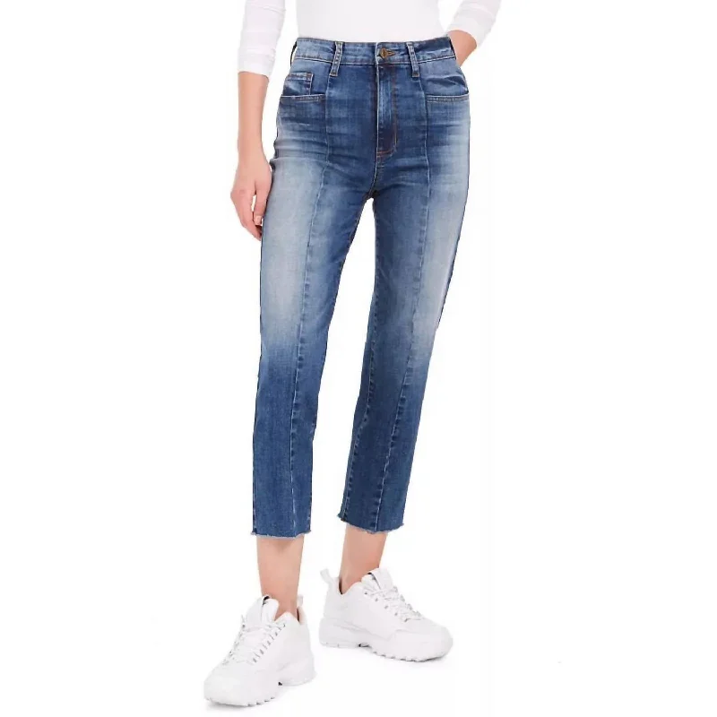 women's eco-friendly denim jeans -Avery Wide Leg Jean In Rockffield W/ Med