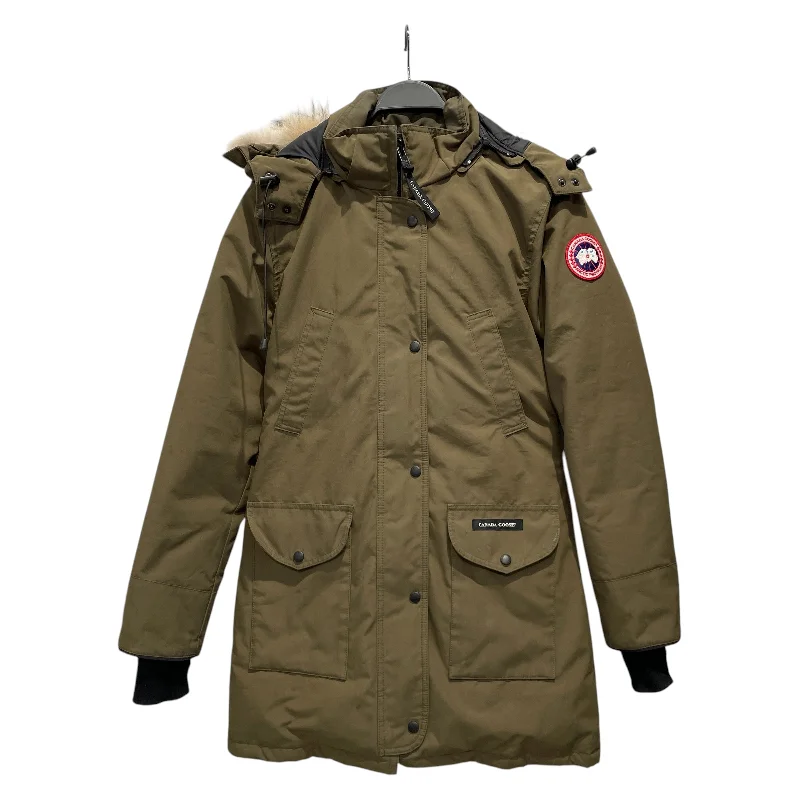 military-style coat for women -CANADA GOOSE/Mod Parka/M/Nylon/KHK/Trillium Parka