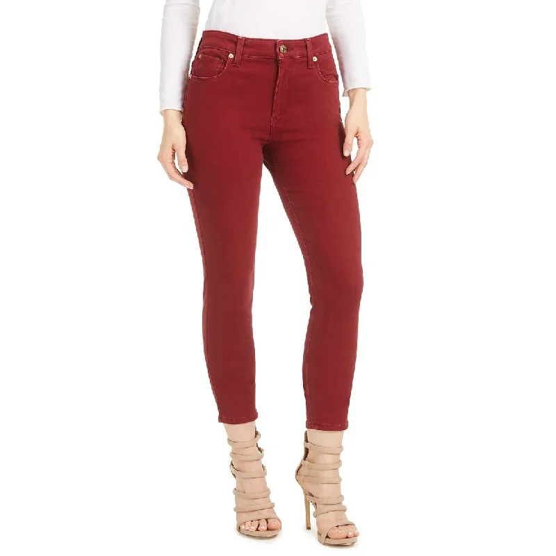 women's distressed straight jeans -STS Blue Women's Ellie High-Rise Skinny Jeans Red Size 26