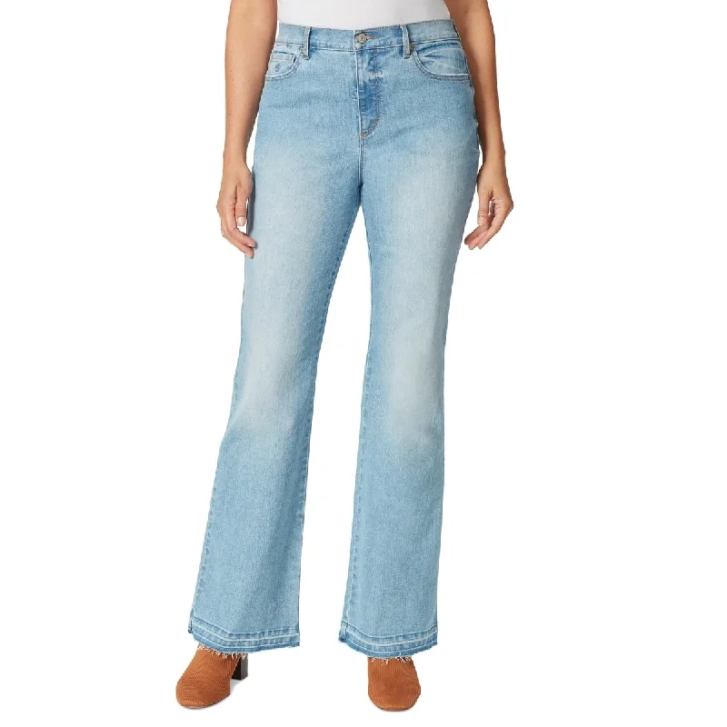 women's straight leg casual jeans -Gloria Vanderbilt Women's Amanda Classic Rise Released Hem Bootcut Jeans Blue Size 6