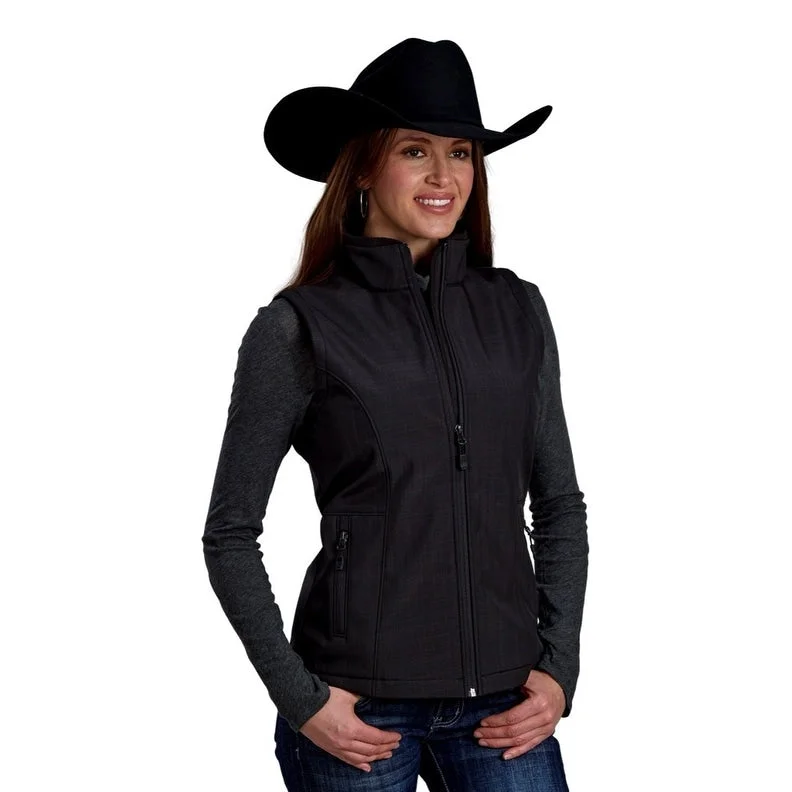 stylish leather jacket for women -Roper Western Vest Womens Technical Soft Shell 03-098-0781-6009 GY