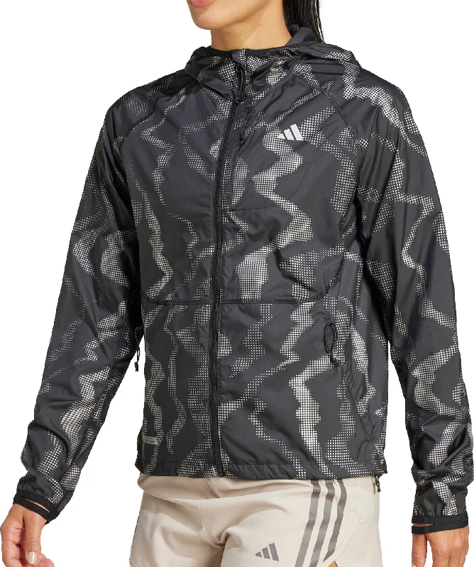 women's double-breasted coat -adidas Ultimate WIND.RDY Womens Running Jacket - Black