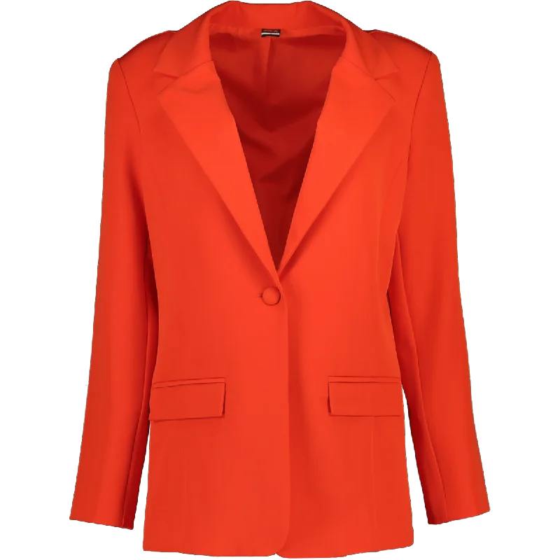 lightweight quilted jacket for women -Single Button Blazer