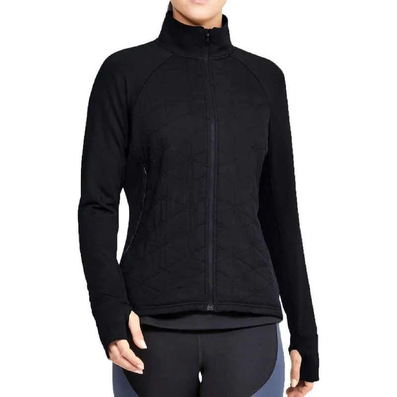 women's fur-trimmed parka -Under Armour ColdGear Reactor Insulated Womens Running Jacket - Black