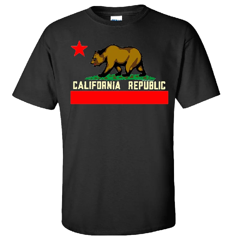 relaxed-fit tunic tee for women -California State Flag Borderless Asst Colors T-shirt/tee