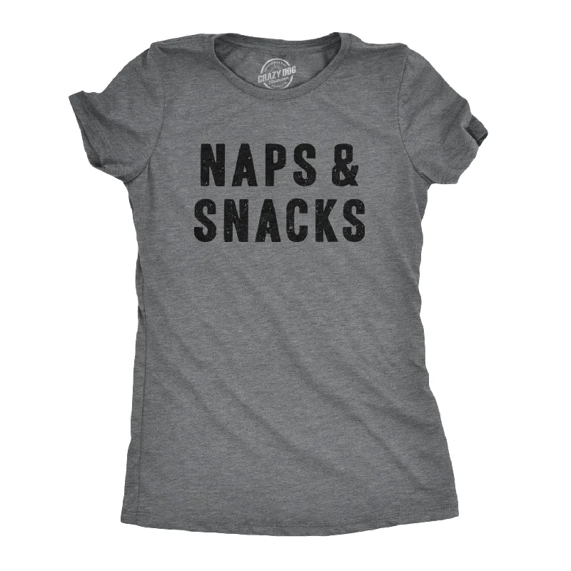 chic pleated detail top for ladies -Naps And Snacks Women's T Shirt