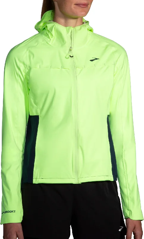 women's oversized corduroy jacket -Brooks High Point Waterproof Womens Running Jacket - Green