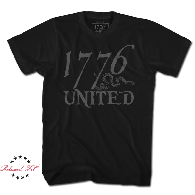 women's minimalist turtleneck top -1776 United® Logo Tee - Blacked Out (LIMITED) - Women's Relaxed Fit