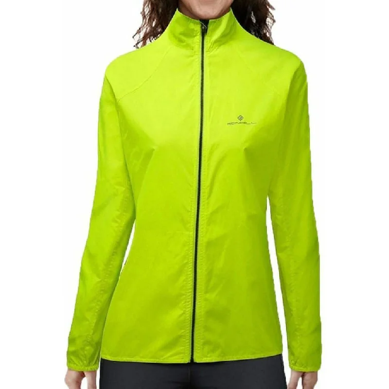 ladies' long hooded winter coat -Ronhill Core Womens Running Jacket - Yellow