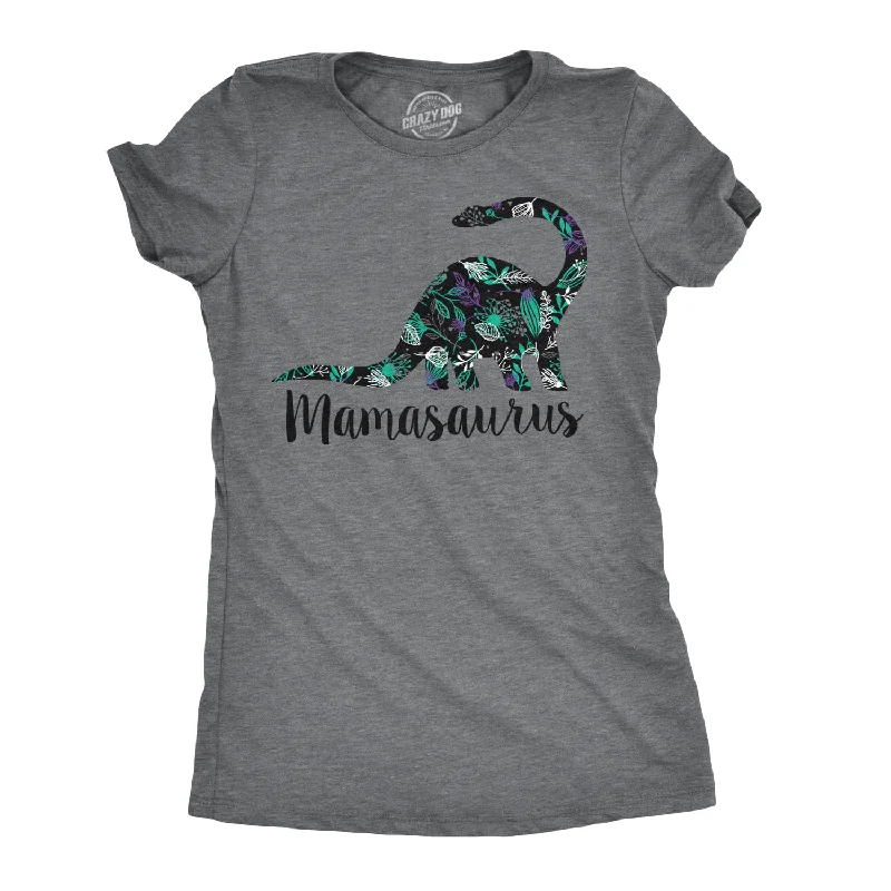 trendy drawstring hem top for ladies -Mamasaurus Women's T Shirt