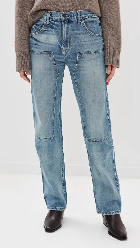 ladies' low-rise bootcut jeans -Welder Straight Leg Jeans In Summer Wash