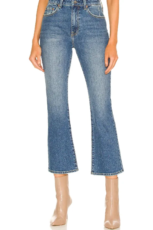 ladies' cropped wide-leg jeans -Lennon High Rise Cropped Boot Jean In Adore