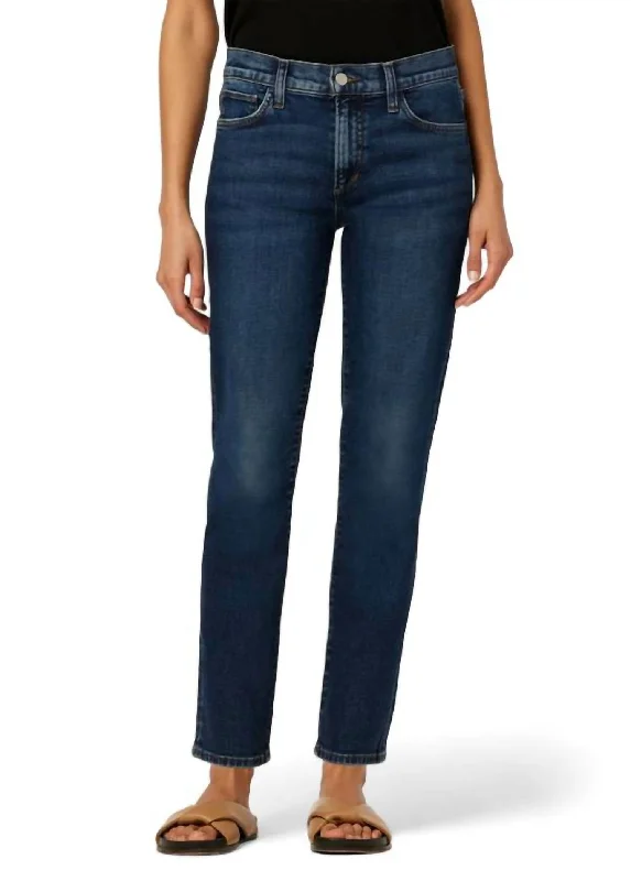 women's dark-wash denim jeans -The Lara Md Cigarette Ankle In Sure Thing