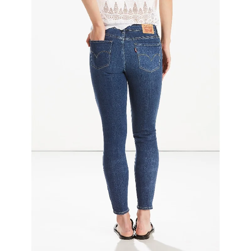 high-waisted ripped jeans for women -Levi's Women's 711 Skinny Ankle Jeans Blue Size 16X33