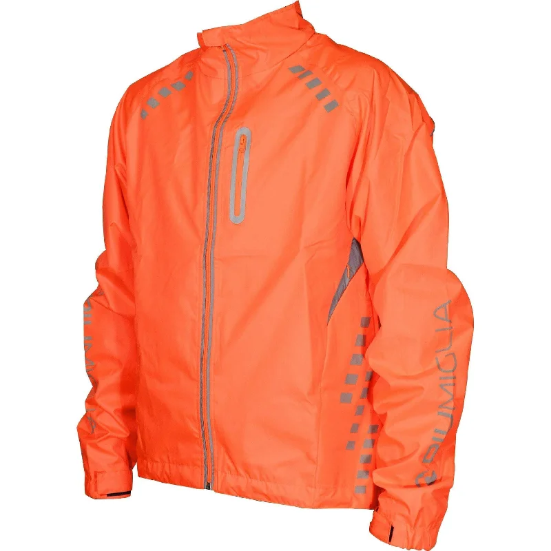 winter-ready faux shearling jacket for women -Piu Miglia  Elite Junior Cycling Jacket - Orange