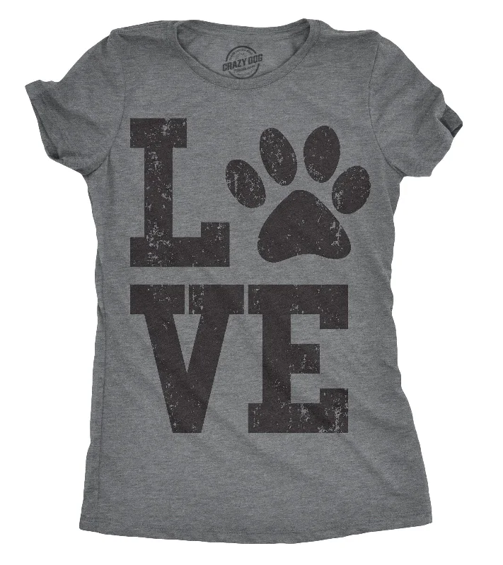 women's soft lounge top -Love Paw Women's T Shirt