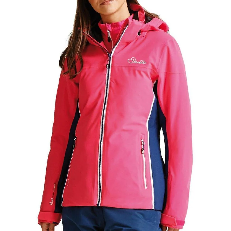 women's faux fur-lined parka -Dare2B Invoke II Womens Waterproof Jacket - Pink