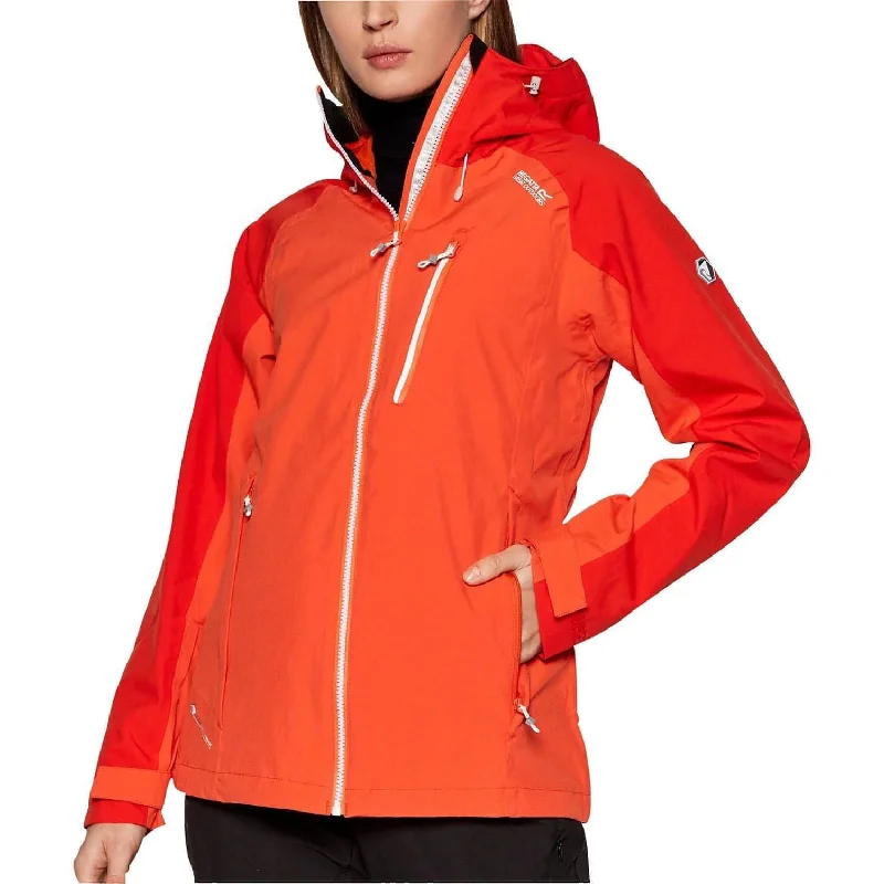 sleek satin bomber jacket for women -Regatta Birchdale Womens Waterproof Jacket - Orange