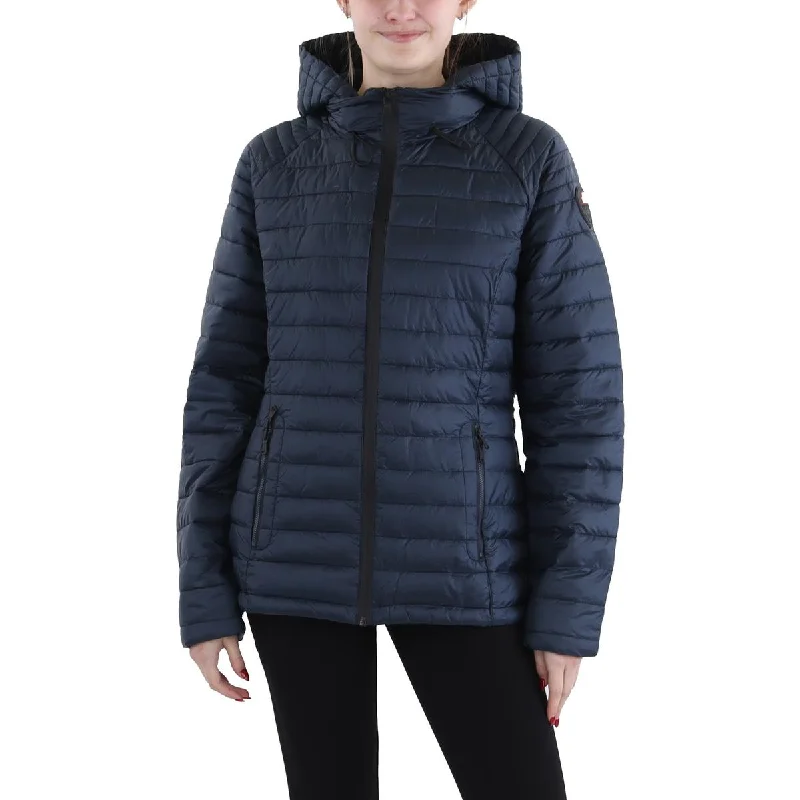 women's oversized corduroy jacket -Pajar Womens Aurora Quilted Short Puffer Jacket