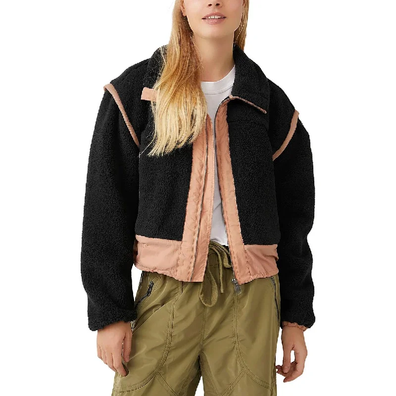 women's lightweight cargo jacket -Helmut Lang Womens Courtside Fleece Lightweight Fleece Jacket