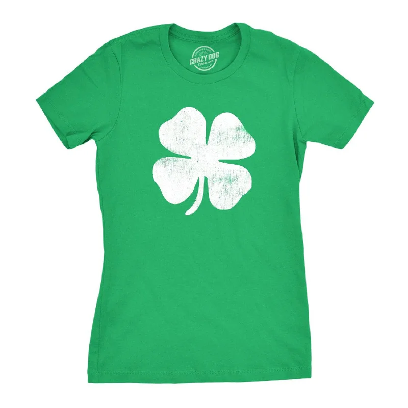 classic polo collar blouse for women -Four Leaf Clover Women's T Shirt