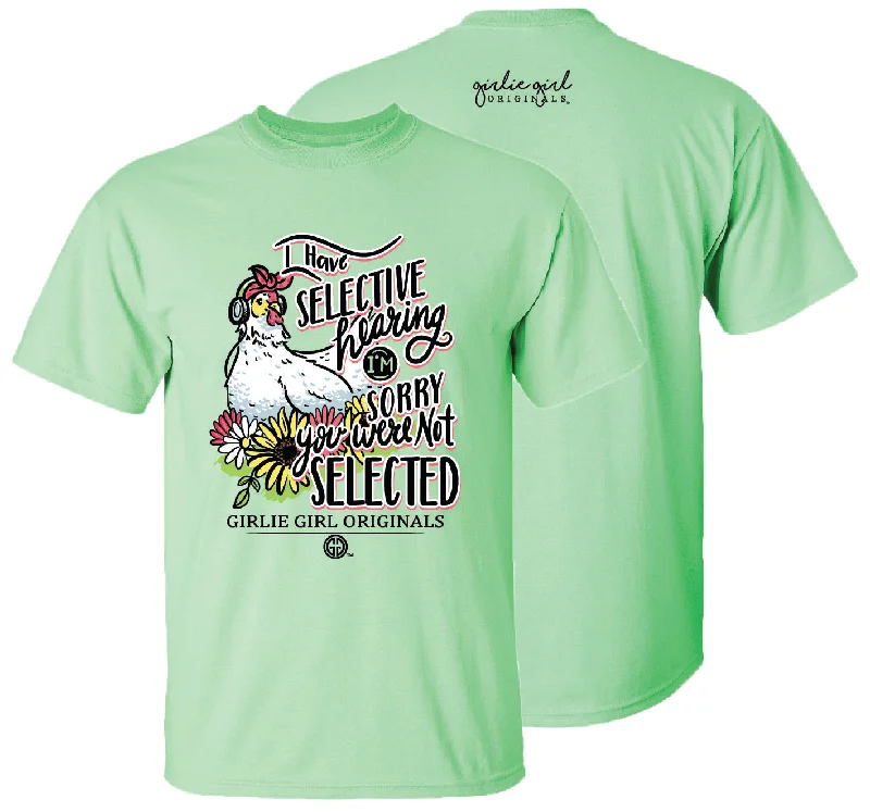 women's v-neck t-shirt -2591 Selective Chicken SS-Mint