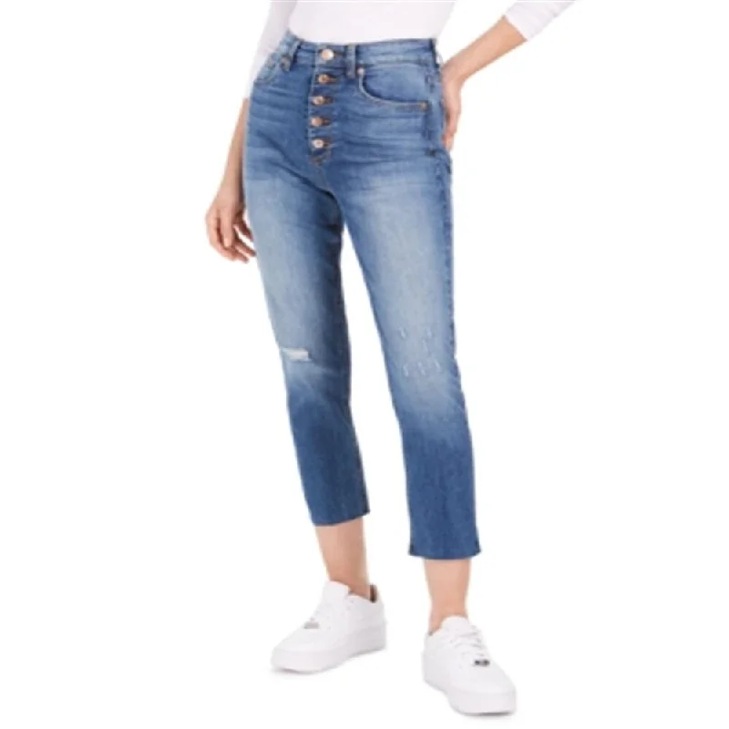 women's fitted ankle jeans -STS Blue Women's Alicia High Rise Button Fly Mom Jeans Blue Size 31