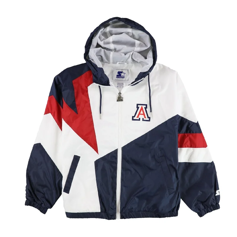 stylish leather jacket for women -STARTER Womens University of Arizona Windbreaker Jacket, White, Medium