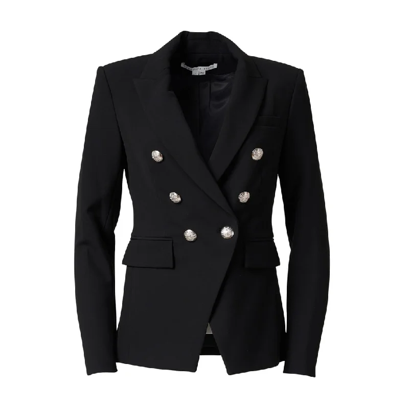 military-style coat for women -Veronica Beard Women's Miller Dickey Jacket Black