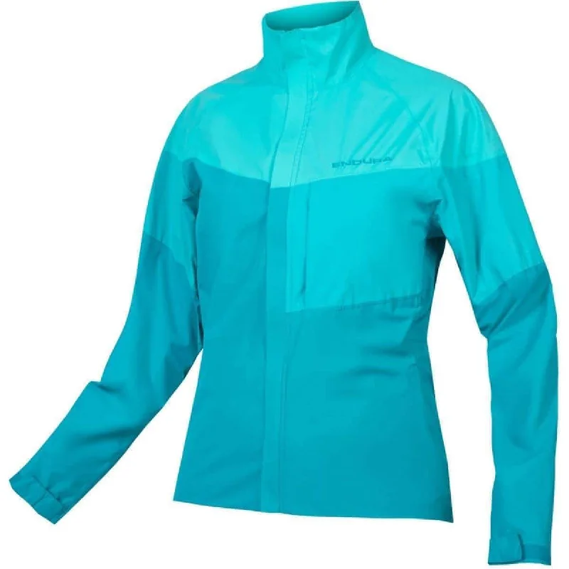 women's double-breasted coat -Endura Urban Luminite II Waterproof Womens Cycling Jacket - Blue