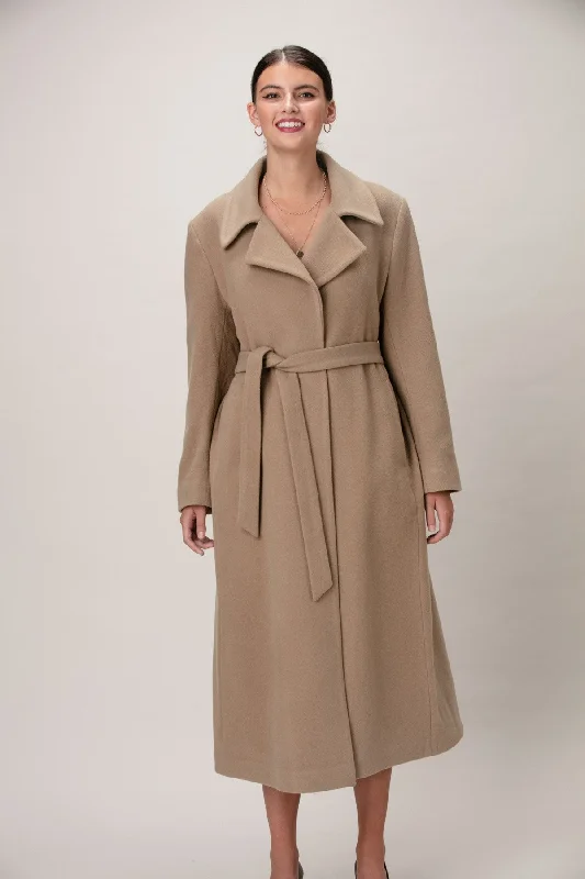 women's winter coat -SCARLETT Wool & Cashmere Long Wrap Coat 1451