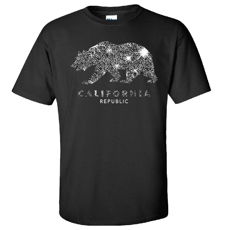 soft cotton t-shirt for women -California Republic Sparkle Asst Colors T-shirt/tee