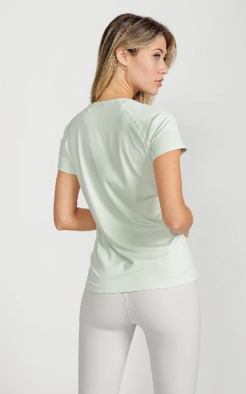 fitted ribbed blouse for women -Women's Lux-Tech Shirt in Dewkist