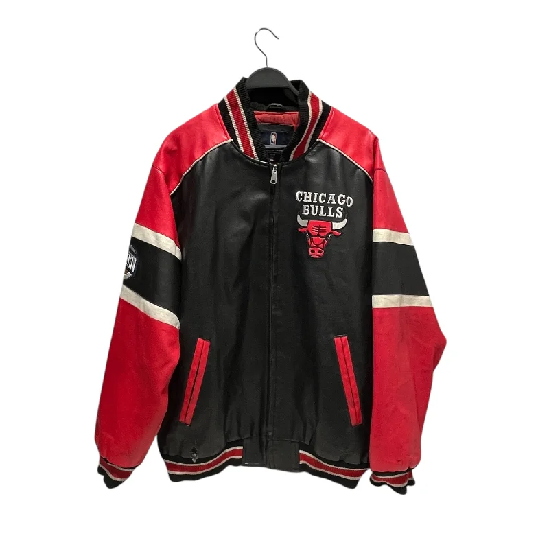 women's double-breasted coat -Vintage Chicago Bulls Eastern Conference/Baseball Jkt/XXXL/Leather/BLK/Eastern Conference