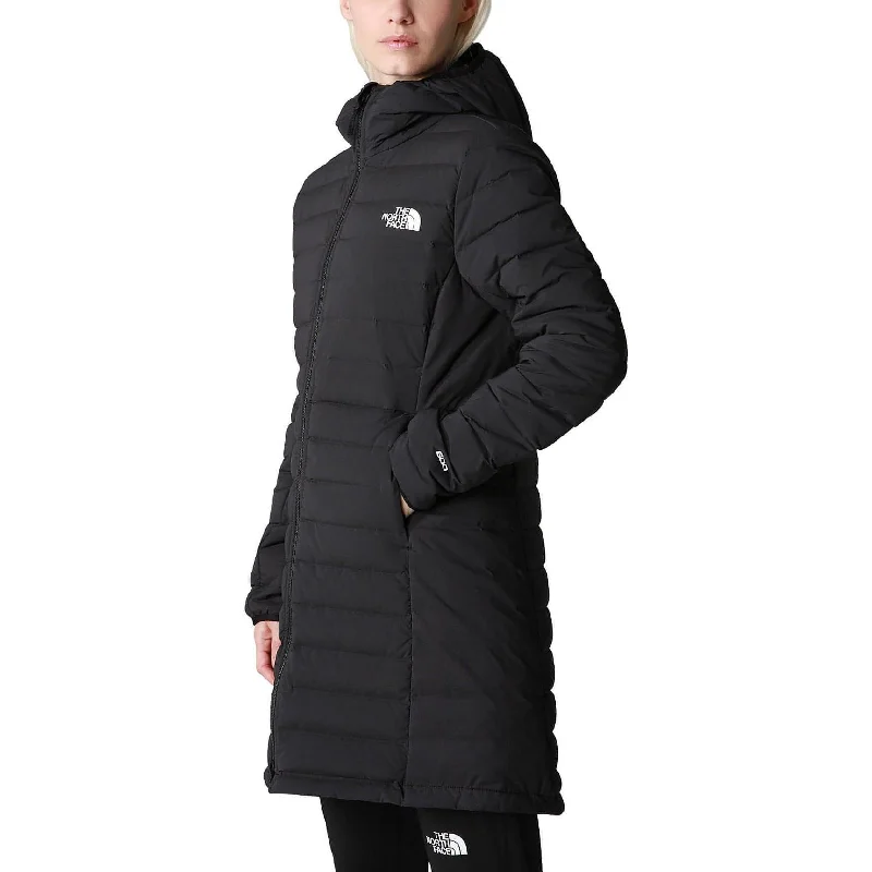 military-style coat for women -The North Face Belleview Stretch Womens Down Parka Jacket - Black