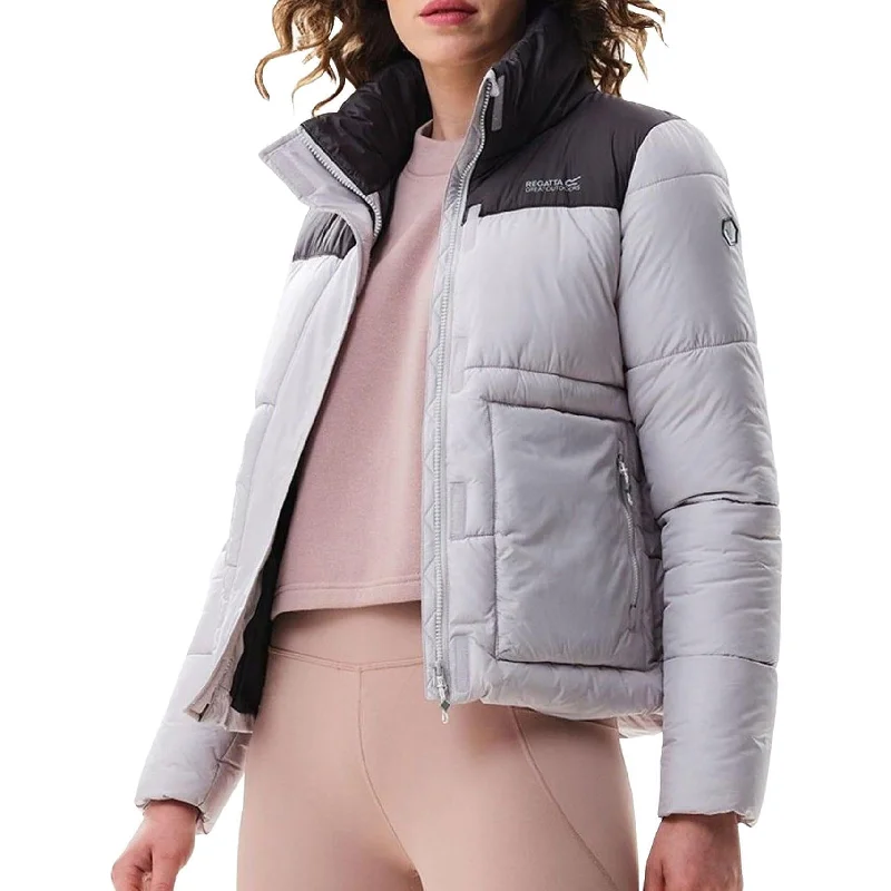 ladies' longline puffer coat -Regatta Embury Womens Insulated Jacket - Grey