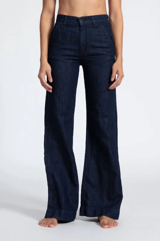 relaxed-fit denim jeans for women -Denim Trouser Jean In Indigo