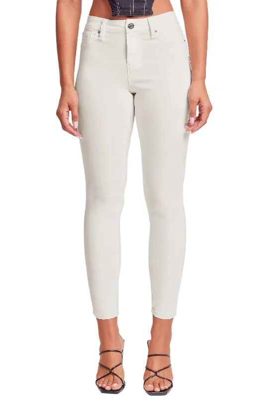 women's wide-leg cropped jeans -Hyperstretch Skinny Jean In Vanilla Cream